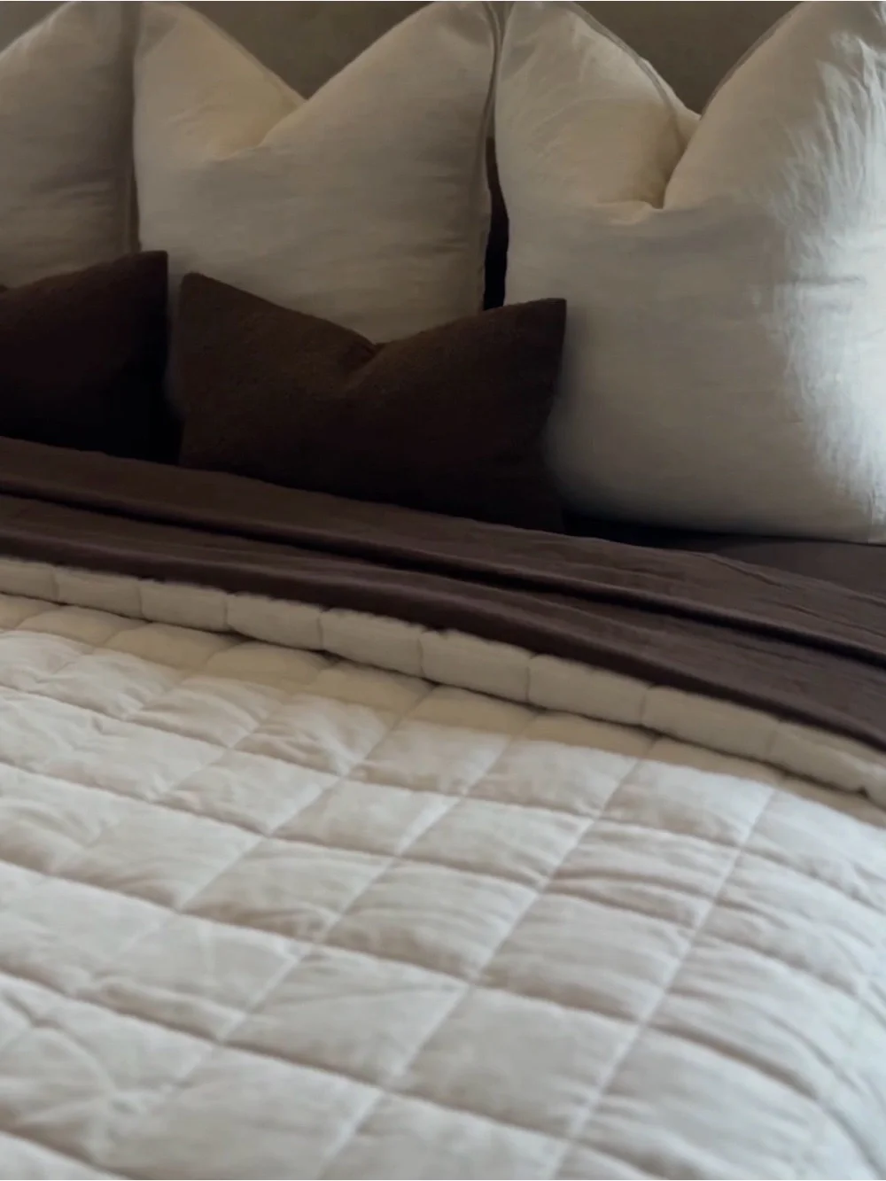 NWOT Quince European Linen Box Quilt in Sand - Full/Queen - Retail $164